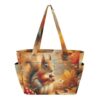 RPLIFE Tote Bag for Women, Cute Squirrel Autumn Tote Bag with Zipper