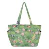 RPLIFE Tote Bag with Cup Holder, Koi Fish Green Leaves Bags for Work