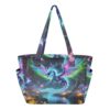 RPLIFE Tote Bag with Pockets, Neon Dragon Tote Bag