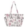RPLIFE Tote Bag with Water Bottle Pocket, Paris Eiffel Tower Handbag