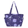 RPLIFE Women Tote Bag, Planets Stars Purple Tote Bag, Work Totes