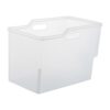 Rtuopk Kitchen Organizer Bin Storage Bin Pull Out Storage Basket Kitchen Storage Box Seasoning Box Pantry Shelf Desktop Refrigerator, Clear Small