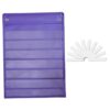 Rtuopk Row Pocket Chart, A Learning Tool for Homeschool Students, Purple