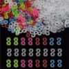 Rubber Band Bracelet Connectors 5000 Colorful Transparent DIY Acrylic S Clips Rubber Loom Band Clips Handmade Bracelet Necklace Connectors DIY Weaving Craft Tool