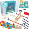 Rubber Band Propeller Car Kit, 10-Pack – STEM Engineering Project, Ages 8+
