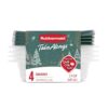 Rubbermaid 4-Pack TakeAlongs Clear Plastic Food Storage and Organization Container with Lid for Leftovers and Meal Prep, 2.9 Cup Capacity, Green