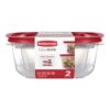 Rubbermaid 7.81- and 14.66-Cup EasyStore Square Containers, 2 Pack, Food Storage Containers, Food Storage Containers with Lids
