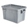 Rubbermaid Commercial Products BRUTE Tote Storage Bin with Lid, 20-Gallon, Gray, Rugged/Reusable Boxes for Garage/Moving/Camping/Basement Storage/Kitchen/Warehouse/Outdoor, Pack of 1