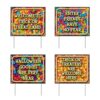 Rubies at Party City 3 Pack 13-inch Trick Or Treat Land Sidewalk Sign Set - 4 Piece Kit