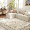 Rug, Boho Fluffy Area Rug 9x12, Machine Washable Indoor Carpet
