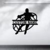 Rugby Metal Sign,Personalized Kids Name Game Room Decor.