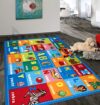 Rugshop Kids Educational Learning Alphabet Symbols Non Skid (Non Slip) Area Rug 3'3" x 4'7" Multi