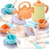 RUIDYA Pretend Play Kids Kitchen Playset Toys with Cookware Pots and Pans, Cooking Utensils, Play Kitchen Accessories, Afternoon Tea Toy Sets, Toys Gift for 3 4 5 Years Old Toddlers Girls Boys