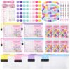 Rujiaoa Bracelet Making Kit Bulk 24 Pack, Individually Pre-Packed Pony Bead Kits for Party Favors & Classroom Activities, DIY Jewelry Making Set with Zipper Bags, Tattoos & Instructions