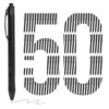 runisuoyuan 50 Pack Ballpoint Pens Bulk,1.0 mm Medium Point with Black Ink
