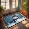 Runners Basement Bar | Custom Welcome, Snowman with Black Hat and Scarf in Winter Scene - Non Slip Kitchen/Greige Area Cool Things for Your Room Boys, Large & Desk Accessories