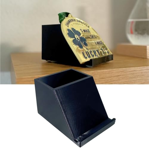 Running Medal Display Stand – Desktop & Shelf Medal Holder for Race Medals – Freestanding Running Medal Display with Hidden Lanyard Storage – Perfect for Marathon, Half Marathon & 5K Medals