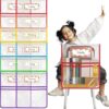 Runpig 12 Pcs Clear Classroom Chair Pockets, 15.2'' W x 17.2''H Chair Pockets for Classrooms, 6 Bright Color PVC Seat Sacks for Classroom Chairs, Buddy Pocket, Chart Seat Back Organizer with Name Tag