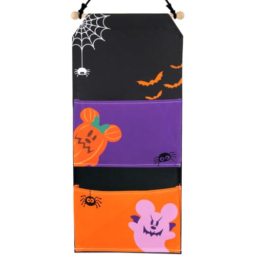 RUNROLE Halloween 2, 4 Pocket Canvas Fish Extender - 10 Inch Width, Portable, Easily Customize, Hanging Storage Organizer, 2026&2027 FE for Gift Exchanges and Pixie Dust, Cruise Essentials