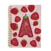 Rusenbao Strawberry Pink Bow Initial Letter A Notebook Journal for TeenGirl