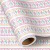 RUSPEPA Chinoiserie Wrapping Paper Roll, Mini Roll, Vintage Chinese Dragon, Floral and Geometric Border Design Traditional Chinese Gift Wrap for Birthday Party, Wedding, Holiday, 17 Inches x 16.4 Feet