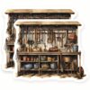 Rustic Garden Shed Magnets - Gardening Tool Decor - Farmhouse Kitchen Accent - Homesteader Refrigerator Set - 5" Design - Sticks to Fridges, Lockers, Toolboxes & More - Made in USA - AQM29546