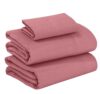 RUVANTI 100% Cotton Flannel Sheets Twin XL Size - 3 Piece Warm, Soft & Breathable, Deep Pocket, Double Brushed Cozy All Season Bedding Set, Rustic