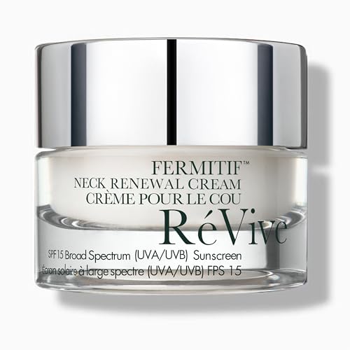 RéVive Fermitif Neck Renewal Cream, Neck & Décolletage Firming Day Cream with SPF 15, Tightening, Hydrating & Elasticity Enhancing, with Bio-Renewal Peptide & Bio-Firming Peptide, 15 ml / 0.5 oz