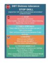 RXDNOZNNK Coping Skills Poster DBT STOP Skill Emotional Regulation Mindfulness Tool for Counseling Office Home Study Room 8 X 12 in