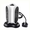 RXXCMD Multiple Power Strip Surge Protector Vertical Extension Lead 5 Way UK Pluging Electric Outlets Tower Socket