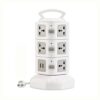 RXXCMD Tower Power Strip Surge Protector Vertical Multi Sockets Way Universal Outlets Pluging Socket 2 300cm Extention Cord(UK pluging)