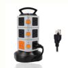 RXXCMD Tower Power Strip Vertical Extender Outlets Surge Protector 2500W 10A Socket with 2m/6.5ft Extension Cord for Home Office(3 Layer)