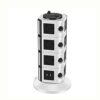 RXXCMD Vertical Power Strip Multiple Surge Protector Extension Socket Individually Switched Pluging Outlet Charging Station 2m Cable(4 Layer)