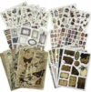 rythsans Scrapbook Supplies Kit, 24 Sheets 500+ Scrapbook Craft Paper & Vintage Stickers All-in-One Junk Journaling Set(Vintage)