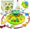 rytopt 3-Tier Marble Balance Game, Marbles, 60 Glass Marbles & Storage Base, Marble Board Game for 1-4 Players, Fun Party Game for Adults, Valentines, Easter, Christmas, Party Favors