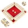 rytopt Shut The Box Game, 2-4 Player Family Wooden Board Table Math Games for Adult, Travel Games, Stocking Stuffers, Board Games, 2 Dices Tabletop Toys, Christmas Party Favors (8.6 Inches) ﻿