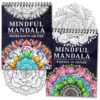 RYVE Coloring Book for Adults - 50 Unique Mandalas for Relaxation and Stress Relief - Adult Coloring Book Spiral Bound for Women, Mandala Coloring Books for Adults Relaxation