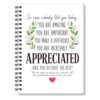 RZHV You Make a Difference You are Incredibly Cute Colorful Spiral Notebook Hardcover College Ruled Lined Journal, Motivational Notebook for Work Office, Thanksgiving Journal Gifts for Coworker Boss