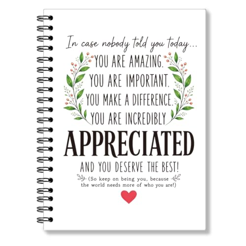 RZHV You Make a Difference You are Incredibly Cute Colorful Spiral Notebook Hardcover College Ruled Lined Journal, Motivational Notebook for Work Office, Thanksgiving Journal Gifts for Coworker Boss