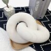 S-SNAIL-OO 2-link Wood Chain Link Decor, Hand Carved Boho Bead, Suitable for Bedroom, Living Room, Coffee Table Decor (White)