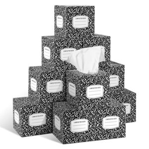Sabary 12 Pack Back to School Facial Tissue Cube Boxes with Tissues 3 Ply Small Square Tissue Boxes 600 Sheets Total First Day of School Party Supplies Decorations for Classroom Home Car Office