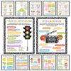 Sabary 12 Pcs Reading Comprehension Posters for Classroom 12"x16" Composition Style Main Idea Posters English ELA Classroom Critical Thinking Decor for Prek Elementary Middle School(Fresh)