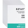 Sabary 600 Sheets Dot Cross Grid Graph Paper Loose Leaf, 8.5 x 11 Inches Letter Size Unpunched Dotted Grid Filler Paper Refills for Journaling, Drafting, Engineering Math, White (Novel Styles)