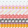 Sabary 72Pcs/71ft Bulletin Board Borders Trim Classroom Decorations Pencil Apple Composition Notebook Bulletin Board Borders Back to School First Day of School Decor for Preschool Kindergarten Pre K