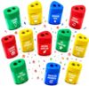 Sabary Manual Pencil Sharpener Bulk 24 Pack Dual Hole Triangular Handheld Sharpeners with Motivational Quotes Assorted Color Pencil Sharpeners Bulk for Students Home Office School Classroom Prizes