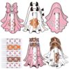 Sacubee 10 Pack Halloween Party Favors Bulk Cute Ghost Lip Balms Gifts Pink Vintage Halloween Party Gifts Appreciation Goodies Stuffers Small Thank You Presents for Women Men Staff Coworkers Adults