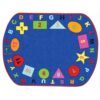 SAFECASTLE Star of Shapes Classroom Rug, 6'6" x 8'4" Educational Carpet