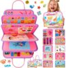 SaFeli Toddler Busy Board, Montessori Toys for Toddler Girl Birthday Gifts, Learning Toys Sensory Busy Book Toys for Toddlers, Travel Educational Book for Airplane Car | Birthday Gift for Girls, Pink