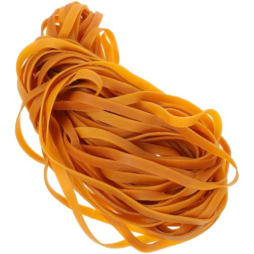 SAFIGLE 45pcs Mm Wide Thick Rubber Band Yellow Elastic Band for Bundling Items and Organizing Paperwork, Heavy Duty Stretchable Rubber with Easy Ductility for Sealing Food Packaging