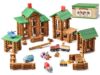SainSmart Jr. 480 PCS Wooden Log Cabin Set with Storage Box, Building House Toy for Toddlers with 7 Toy Cars, Classical STEM Construction Kit Compatible with Lincoln Logs, Ideal Gift for Ages 3+